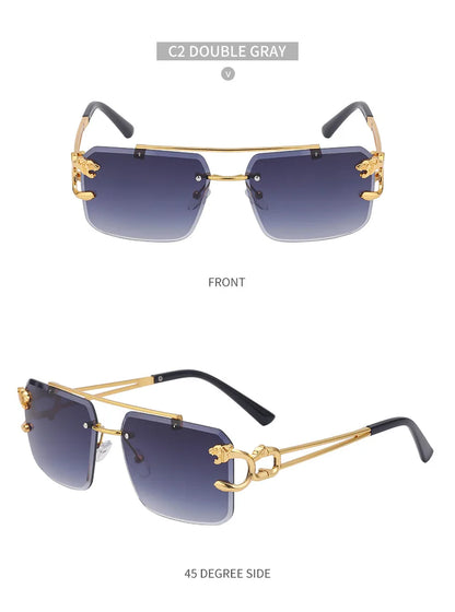 New Retro Rimless Sunglasses For Men Steampunk Sunglasses Women Punk Fashion Glasses Vintage Shades Gafas De Sol Sonnenbrill Sun