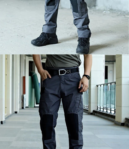 Cargo Pants Men Tactical Trousers Casual Multi Pockets Waterproof Pant Wear-Resistant Casual Trousers Outdoor Hiking Work Man