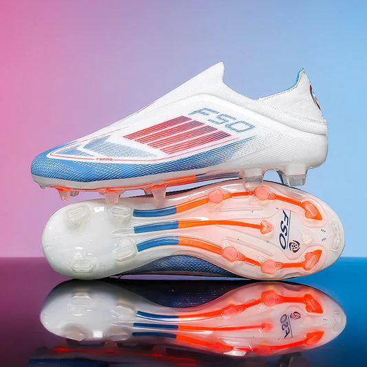 New Men Football Boots Training Soccer Shoes Match Adult Cleats Outdoor Sport Boys Breathable Non Slip Long Spikes Comfortable