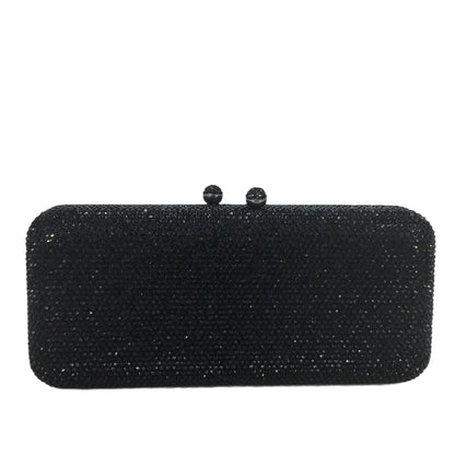 Women Brown Crystal Evening Bag Formal Party Dinner Rhinestone Handbags and Purses Bridal Diamond Clutch Purse