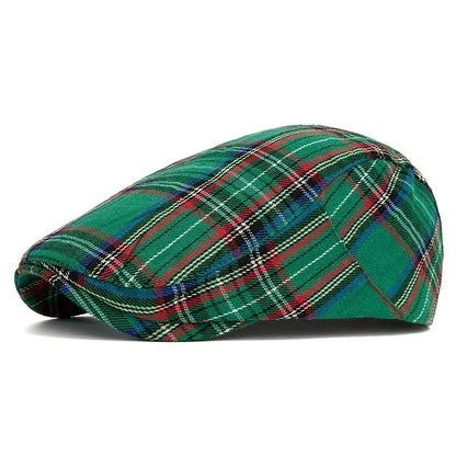 Colorful Plaid Forward-Caps for Men and Women Fashionable Baseball Caps Berets British Newsboy Hats Artist Hats