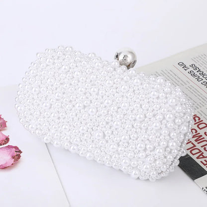 Luxury Wedding Evening Dress Bag Chain Shoulder Bag Women's Pearl Wallet Women's Party Handbag Fashion Designer Brand Purse