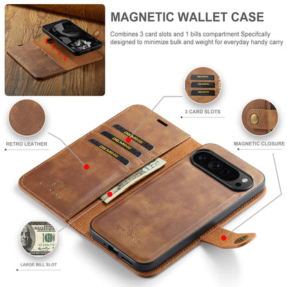 For Google Pixel 6 7 8 9 10 Pro XL/Pixel 5A 6A 7A 8A 9A Magnetic Detachable Cover 2in1 Flip Leather Wallet Phone Case