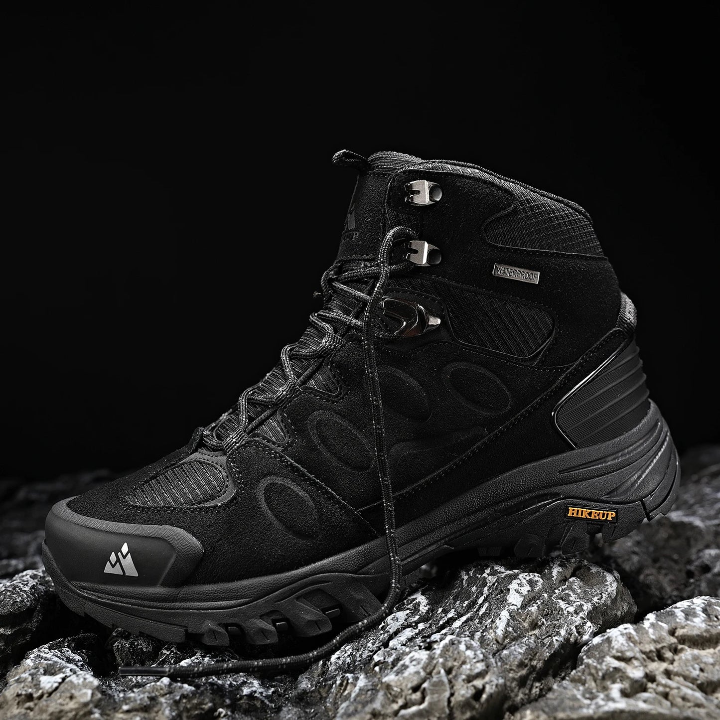 High-Top Men Hiking Boot Winter Outdoor Shoes Lace-Up Non-slip Outdoor Sports Casual Trekking Boots Man Waterproof Suede