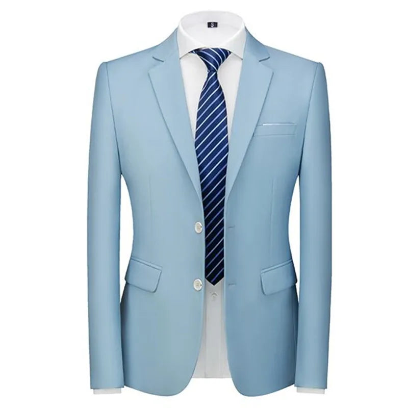 New Male Solid Colour Formal Suit Jacket 21 Colours Available Men Wedding Prom Party Tuxedo Blazer Slim Fit Coats