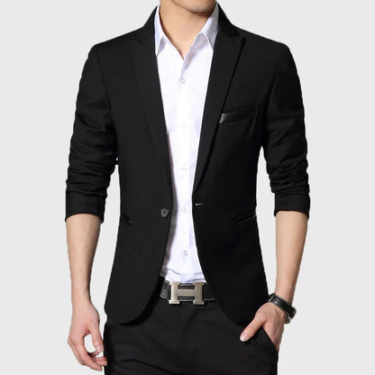 Spring Autumn Blazer Men Suit Cardigan Blazer One Button Casual Plus Size Easy Care Dress Jacket Men