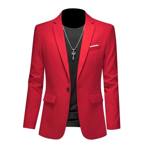 Plus Size 6XL-M Fashion Mens Solid Color Suit Jacket High Quality Business Slim Fit Casual Blazers Formal Social Wedding Tuxedo