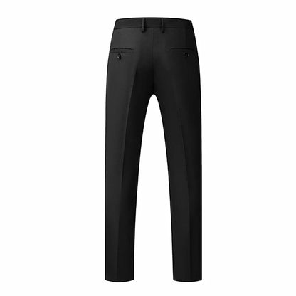 2026 New Men's Rose Red Trousers, Asian Size Blue Formal Pants, Black Pantalon Hombre.
