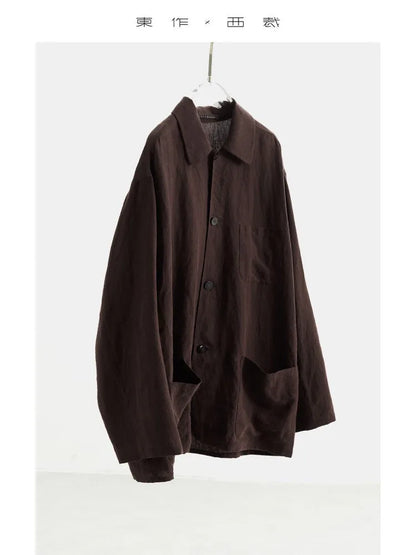 Women's Linen Shirt Jacket, Loose-Fitting Stylish Top, New Style for Spring/Summer 2026