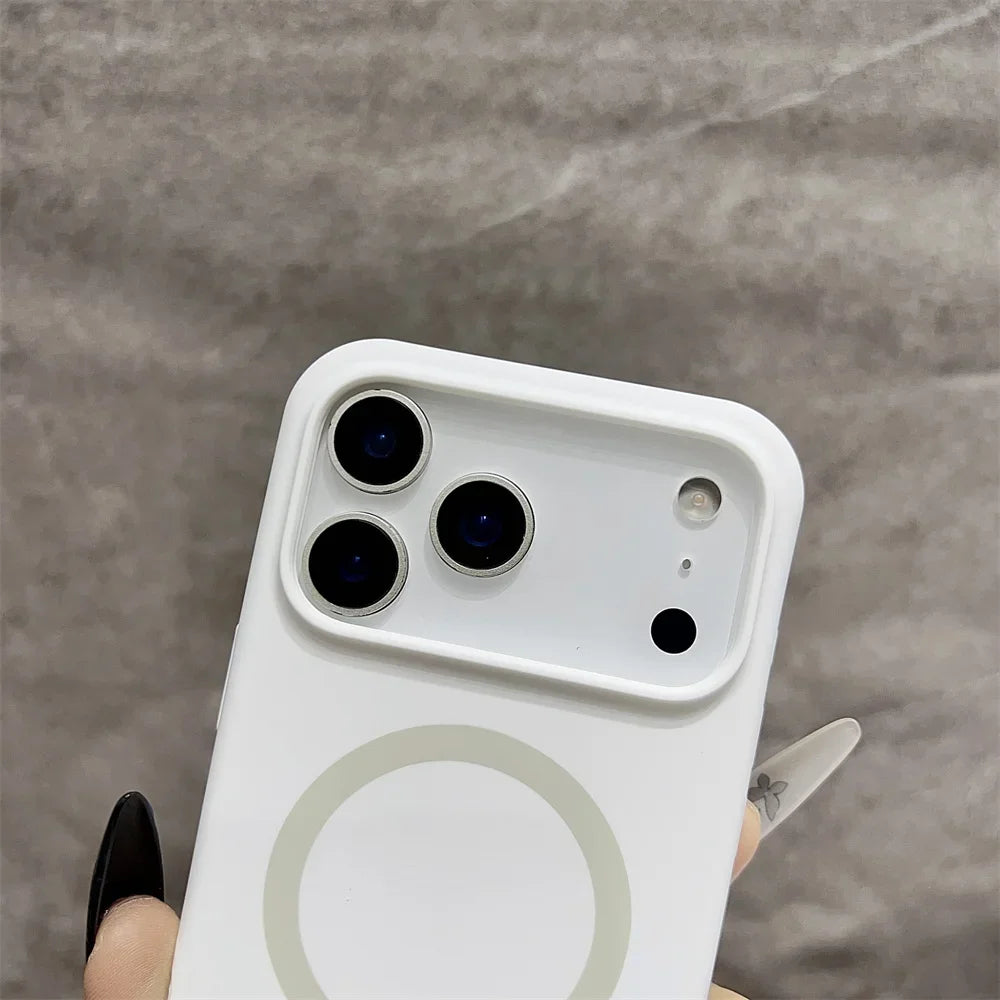 غطاء هاتف سيليكون مغناطيسي فاخر أصلي رسمي متوافق مع MagSafe لهواتف iPhone 17 16 15 14 13 12 11 17 Pro Max لا غنى عنه