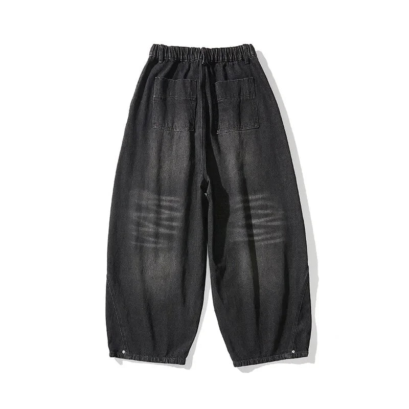 Spring Men Streetwear Denim Pants Men Harajuku Washed Baggy Jeans Men Y2K Fashion Punk Casual High Waist Wide Leg Pants