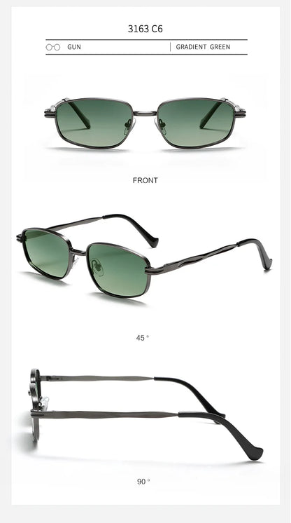 2026 Fashion Small Square Sunglasse Man Personality Brand Steampunk Metal Frame Sunglasses Women Retro Glasses UV400 Eyeglasses