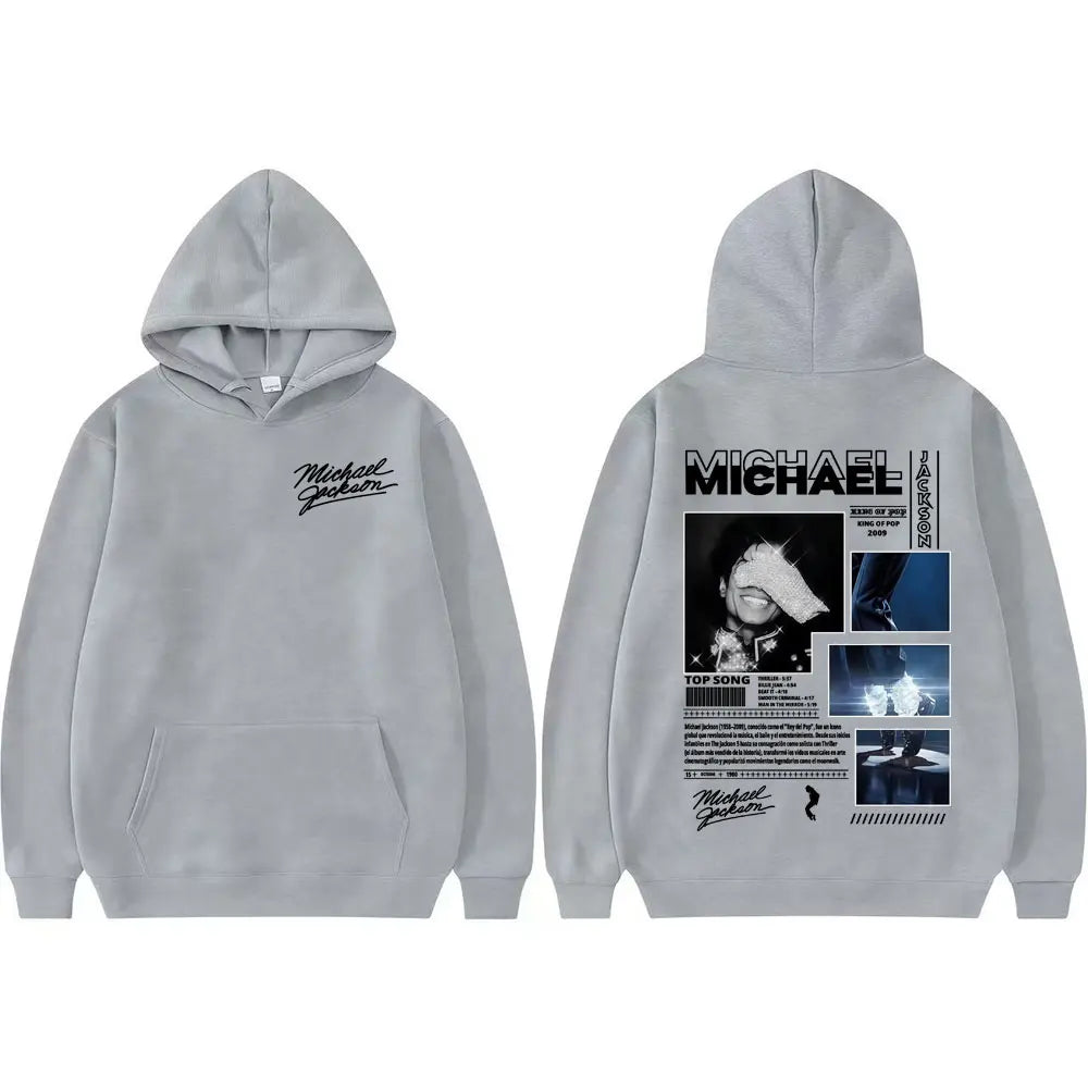 Michael Jackson King of Pop World Tour Hoodies Men Women Fashion Classic Oversized Hoodie High Quality Casual Fleece Sweatshirts