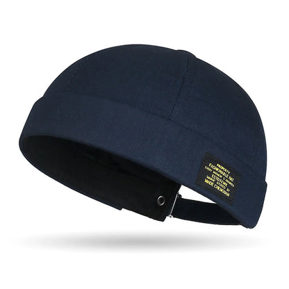Brimless Hat for Men Women Cotton Classic Solid Color Beanie Beaded Hip Hop Hat for Outside Cycling Riding Activities
