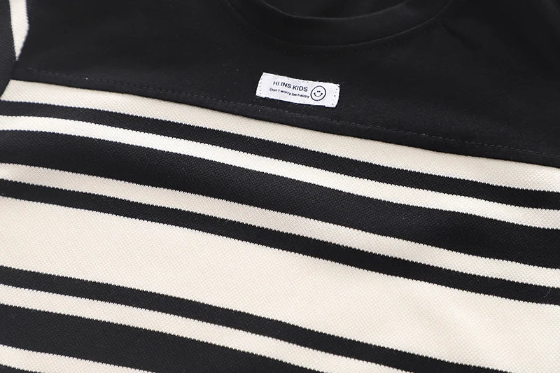 Boys clothing set summer Korean style striped T-shirt checkered shorts fashionable children's cotton 2 piece casual baby clothes