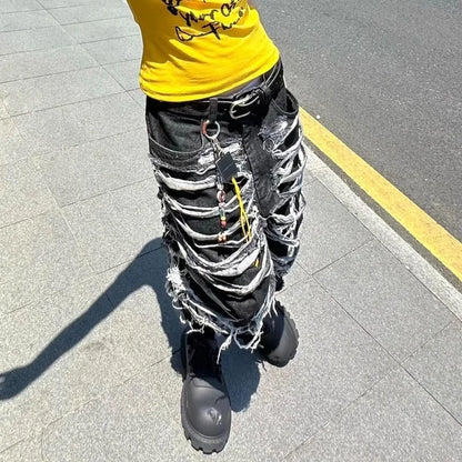 Design Sense Niche American Street Heavy-duty Washed Denim Shorts for Men and Women Summer New Style Captcha Pants