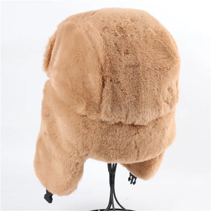 Trooper Hat with Emblem Earflap gorro ruso sovietico  winter hat Thick Warm Winter Outdoor Cap for Men Women Hiking Skiing