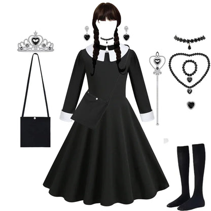 Halloween Dress Girl Costume for Girls Black Dress