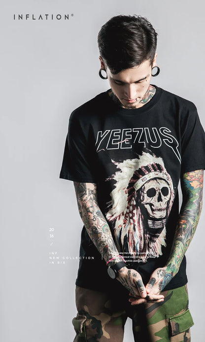 yeezus kanye west T shirt cotton streetwear concert hiphop short sleeve