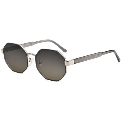 New Fashion Polygon Metal Frame Sunglasses  Women Sunglasses Men Luxury Brand Design Sun Glasses Women Mirror Gafas De Sol UV400