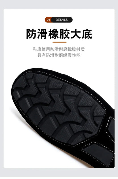 48 Extra Large Size Frosted Couple Style Halloween Gift 2025 Autumn New Beanie Shoes British Style Slip-On Lazy Men's Shoes Driving Lightweight Non-Slip Casual Leather Shoes
