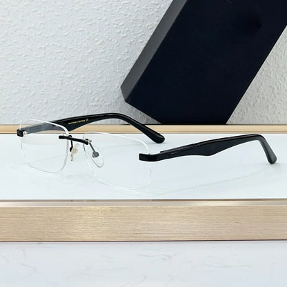 Luxury THE ARTIST I Rimless Sunglasses Alloy Acetate Designer Brand Fashion Design Irregular Square UV400 High Quality Men Women
