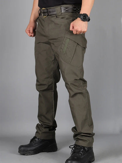 Asian Size Men City Pants Cargo Trousers Multi-pocket Waterproof Wear-resistant Casual Training Overalls Clothing
