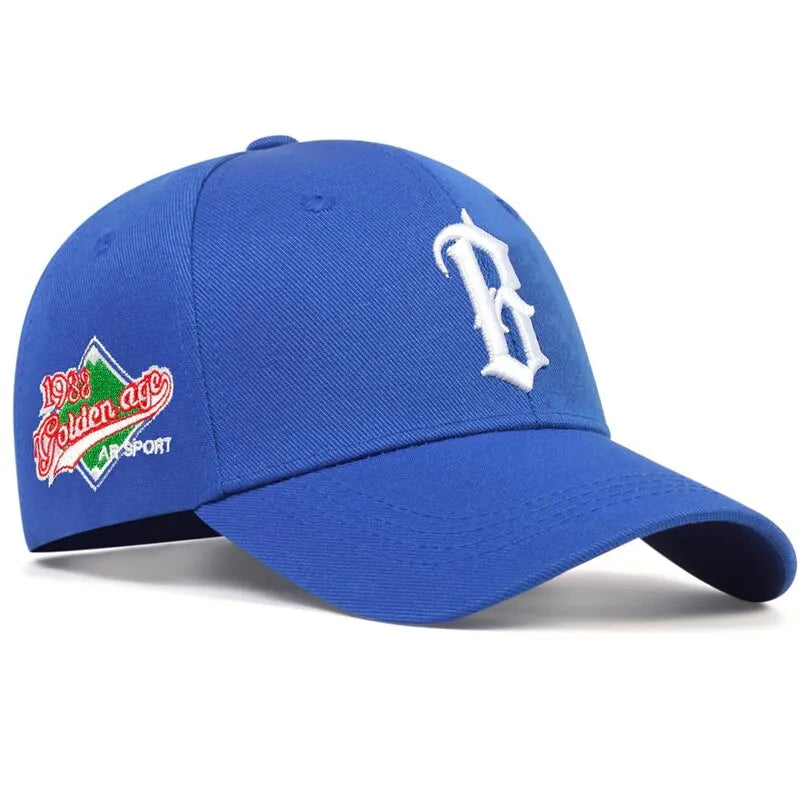 Fashion B Letter Embroidery 1988 Hip Hop Hats Outdoor Adjustable Casual Baseball Caps Sunscreen Hat