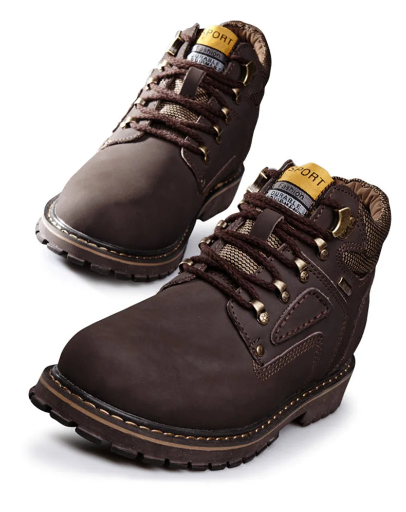 Natural Cow Leather Men’s Women Boots Handmade Retro Winter Autumn Shoes Ankle Snow Boots for Men Top Quality Shoes Dropshipping