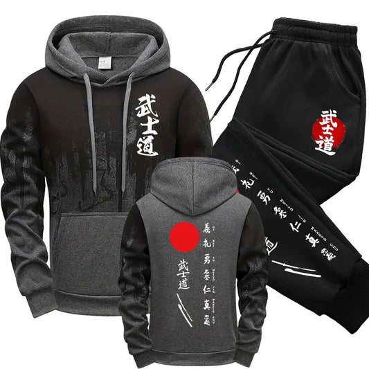 Hot Sales Mens Tracksuit Print Splash-ink Hooded Sweatshirts Sports Jogging Mens Clothing Street Casual Single Piece Tops Pants