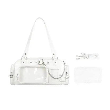 Star Chain Y2k Harajuku Shoulder Itabag Blue Lolita Girl Pain Bags Transparent Japanese Crossbody Bag New Concert Korean Handbag