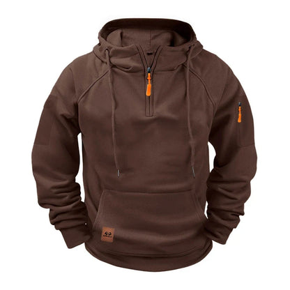 2025 New Men's Keep Warm Hoodie Streetwear Jacket Long Sleeve Sweatshirts Zipper Hooded Pullover Male Running Hooded Sweatshirt