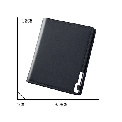 Short Men Wallets Card Holder Photo Holder Slim Male Print Wallet High Quality PU Leather Money Bag New Kpop Small Men's Purse