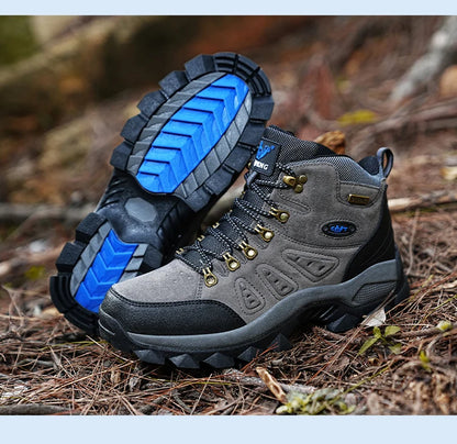 36-48 Autumn Winter Men Women Ankle Boots Leather Tactical Shoes New Plus Anti-Skidding Classical Walking Footwear Summer Hiking