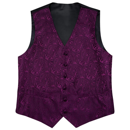 Men's Classic Floral Vest & Tie Hanky Cufflinks Set – Waistcoat for Weddings Events Party Gift