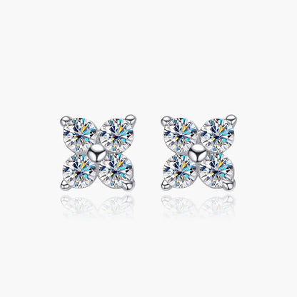 100% 925 Sterling Silver 0.1ct 3mm Moissanite Stud Earrings For Women 18K Gold Plated Sparkling Wedding Party Fine Jewelry