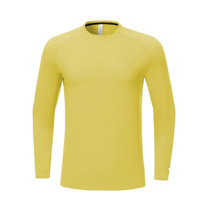 Autumn Winter Men Running Long Sleeve T-shirt High Elasticity Tight Thick Keep Warm Training Gym Fitness Sports Quick-drying Top