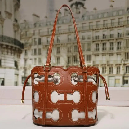 High-end Brand Women's Handbag Fashion Hollow 2026 New Large Capacity Simple Shoulder Bag