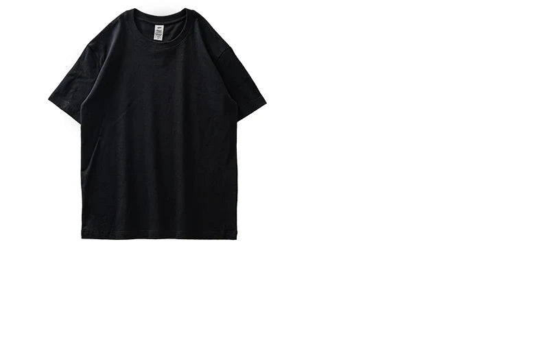 8.1Oz 230gsm Men's Pure Cotton T Shirts 2025 Summer New Oversizes Solid Color T-Shirts for Men and Women Customizable