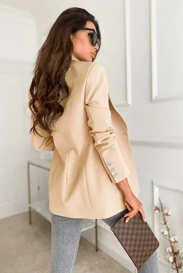 Women's S-2XL Plus Size New Style Temperament Long Sleeve Slim Fit Single Button Solid Coat Small Suit