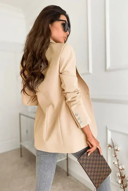 Women's S-2XL Plus Size New Style Temperament Long Sleeve Slim Fit Single Button Solid Coat Small Suit