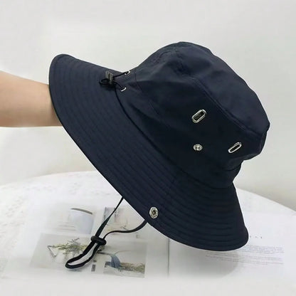 Summer Men Bucket Hat Outdoor UV Protection Wide Brim Hunting Hiking Hat Fisherman Hat Beach Sunscreen Cap Fishing Cycling Caps