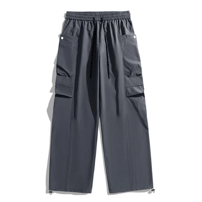 Male Hiking Pants Outdoor Waterproof Windproof Camping Cycling Trousers Autumn Spring Elastic Waist Climbing Travel Casual Pants