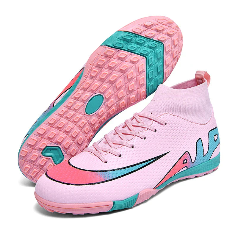 Men Professional Soccer Cleats FG/TF Football Boots Non Slip Breathable Training Shoes Outdoor Match Sneakers Grass Turf Sports