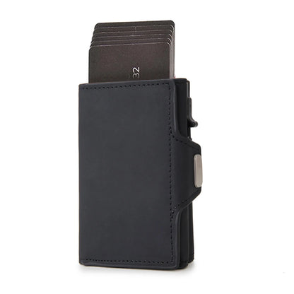 Portefeuille de luxe pour cartes de crédit RFID, en cuir microfibre, pop-up, pour hommes, sac à monnaie, porte-monnaie pour hommes