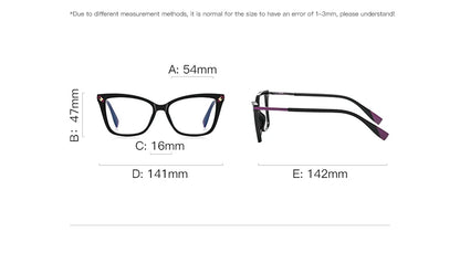 Usual Cat Eye Myopia Prescription Glasses Hyperopia Women Reading CR39 Anti Blue Light Optical Eyeglasses Frame PFD2127