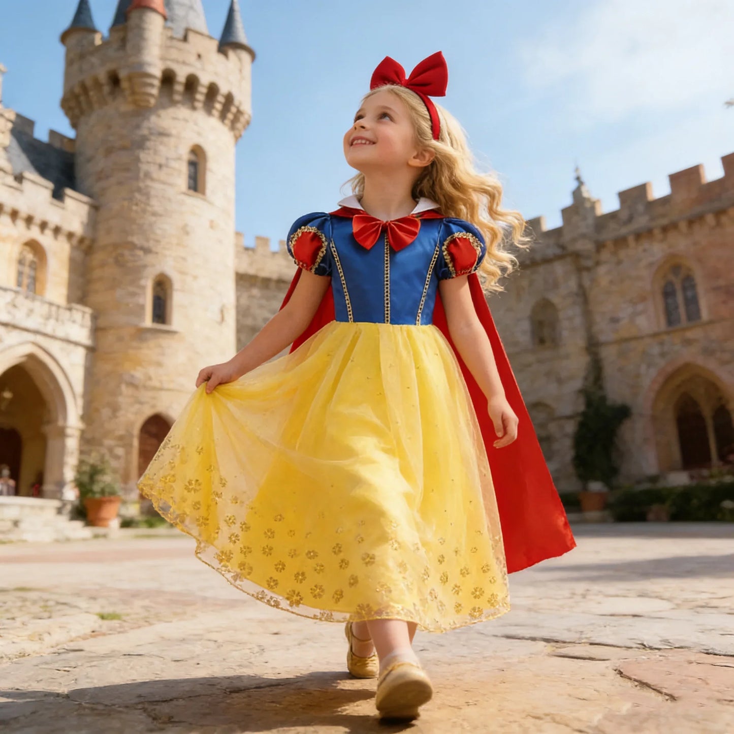 Girls Snow White Dress Kids Princess Dress Up Costumes Toddler Snow White And Huntsman Cosplay Clothing Birthday Party Outfits