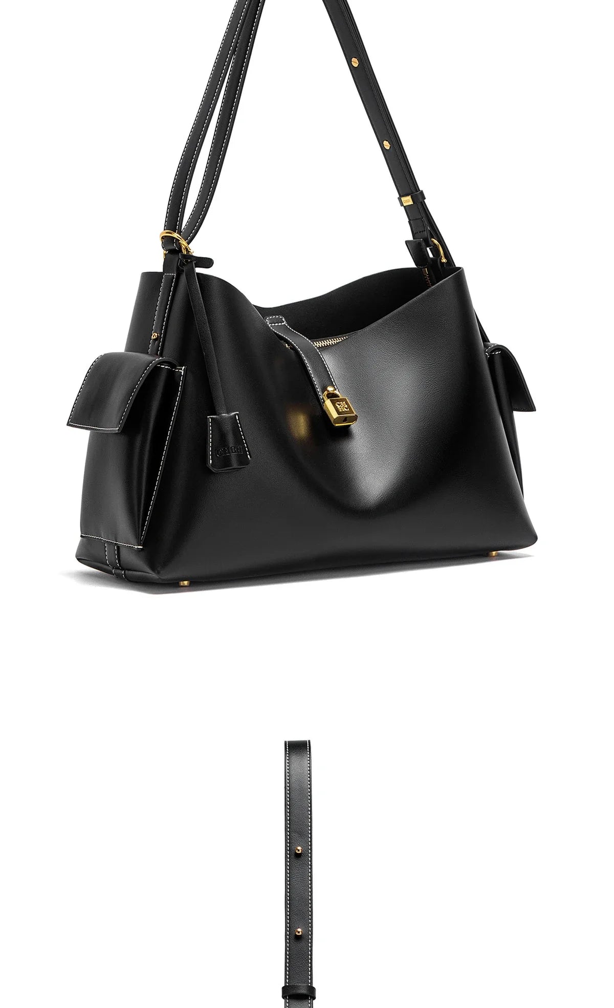 Women's Handbag 2026 Spring/Summer New Coffee Motorcycle Bag Large Capacity Women's Fashion Tote Bag