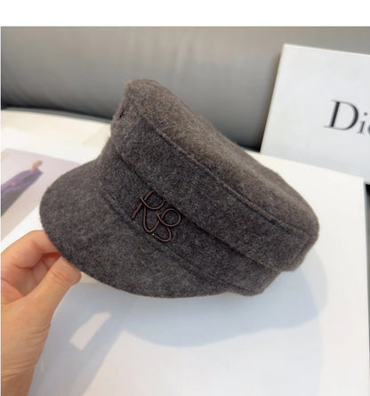 Brand Designer Baker Boy Caps New Arrival Winter Newsboy Caps Letter Flat Wool Caps