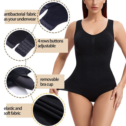 Women Shapewear Bodysuit New Tummy Control Waist Trainer Thong Body Shaper Fajas Colombianas Slimming Underwear